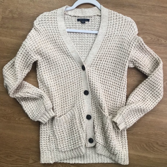 American Eagle Outfitters Sweaters - American Eagle | Cream Button Up Sweater • XS